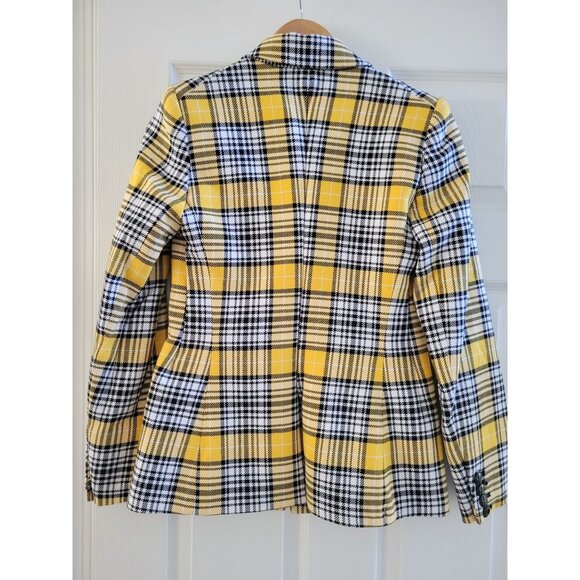 Veronica Beard Yellow Miller Plaid Blazer Jacket size XS Clueless Preppy 90s - Picture 7 of 14
